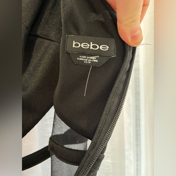 Black Mini Tank Dress with Mesh Cutouts - Picture 4 of 5